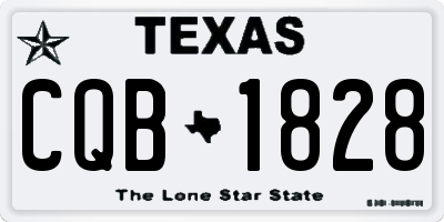 TX license plate CQB1828
