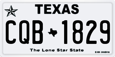TX license plate CQB1829