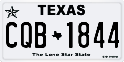 TX license plate CQB1844