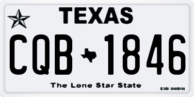 TX license plate CQB1846
