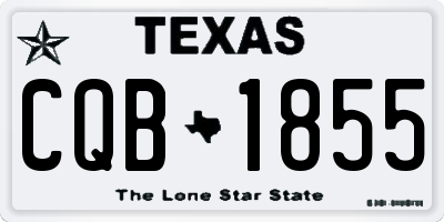 TX license plate CQB1855