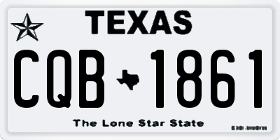 TX license plate CQB1861