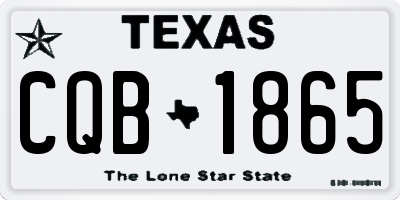 TX license plate CQB1865