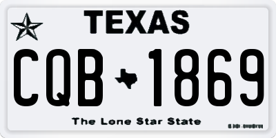TX license plate CQB1869