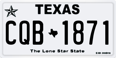 TX license plate CQB1871