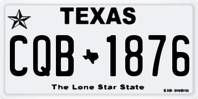 TX license plate CQB1876