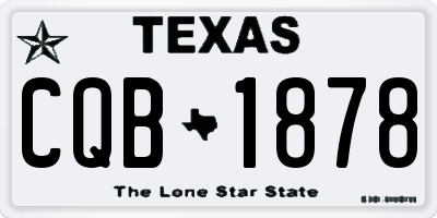 TX license plate CQB1878