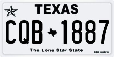 TX license plate CQB1887