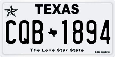 TX license plate CQB1894