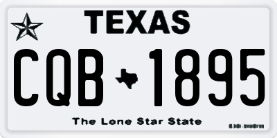 TX license plate CQB1895