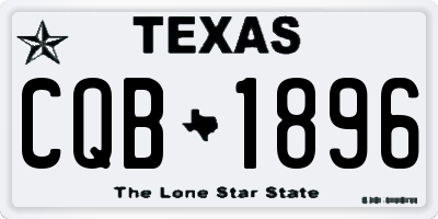 TX license plate CQB1896