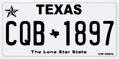 TX license plate CQB1897