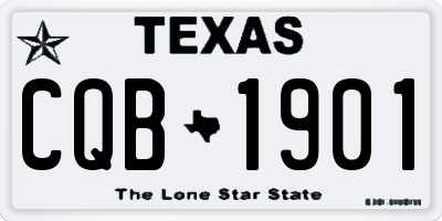 TX license plate CQB1901