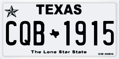 TX license plate CQB1915