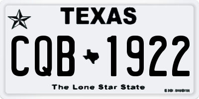 TX license plate CQB1922