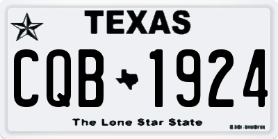 TX license plate CQB1924
