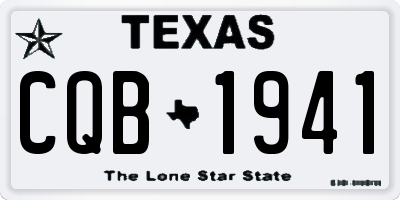 TX license plate CQB1941