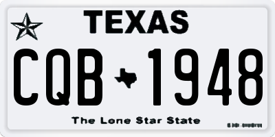 TX license plate CQB1948