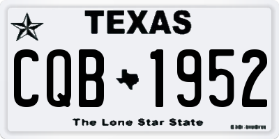 TX license plate CQB1952