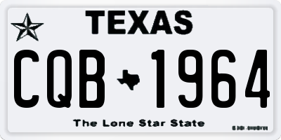 TX license plate CQB1964