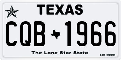 TX license plate CQB1966
