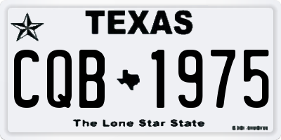 TX license plate CQB1975