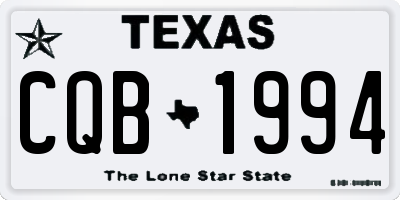 TX license plate CQB1994