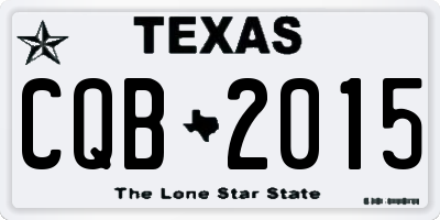 TX license plate CQB2015
