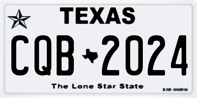 TX license plate CQB2024