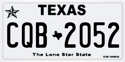TX license plate CQB2052