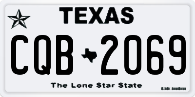 TX license plate CQB2069