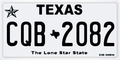 TX license plate CQB2082