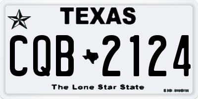 TX license plate CQB2124