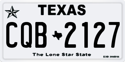 TX license plate CQB2127
