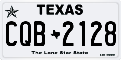 TX license plate CQB2128