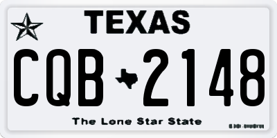 TX license plate CQB2148