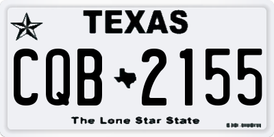 TX license plate CQB2155