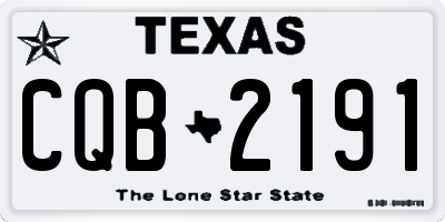 TX license plate CQB2191
