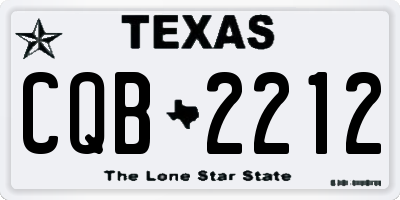 TX license plate CQB2212