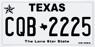 TX license plate CQB2225