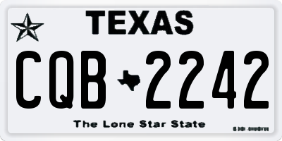 TX license plate CQB2242
