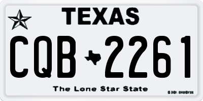 TX license plate CQB2261