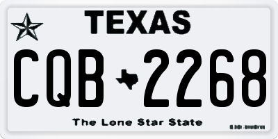 TX license plate CQB2268