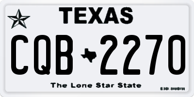 TX license plate CQB2270