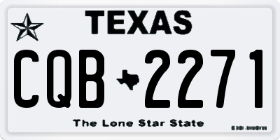 TX license plate CQB2271