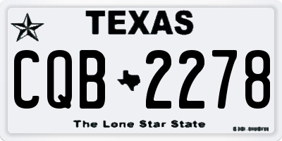 TX license plate CQB2278