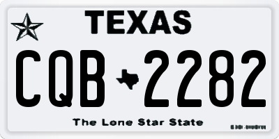 TX license plate CQB2282