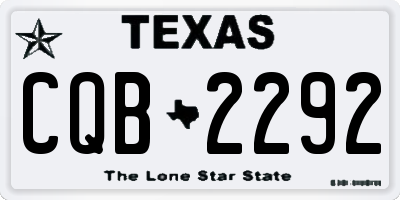 TX license plate CQB2292