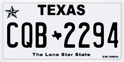TX license plate CQB2294