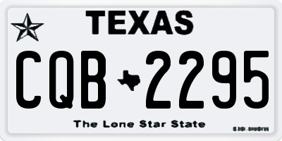 TX license plate CQB2295